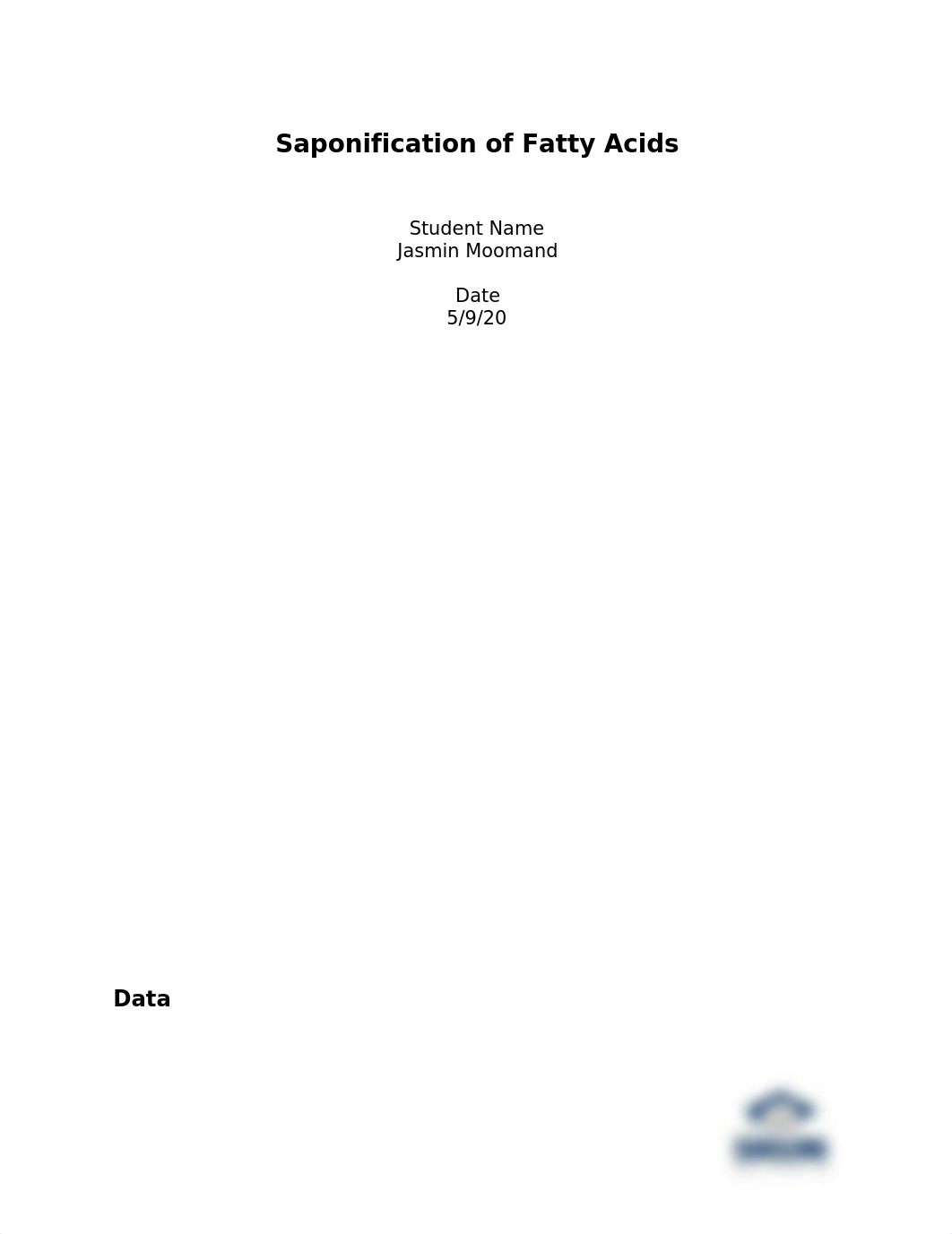 Saponification of Fatty Acids Lab Report Questions.docx_dks5iwitec4_page1