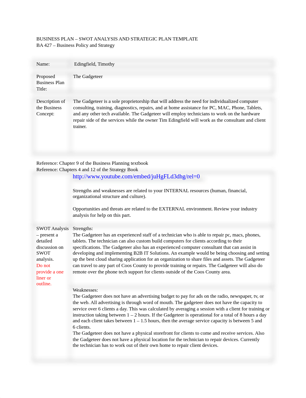 Business Plan - SWOT Analysis and Strategic PlanTemplate 09212015 (1)_dksh53ahfv3_page1