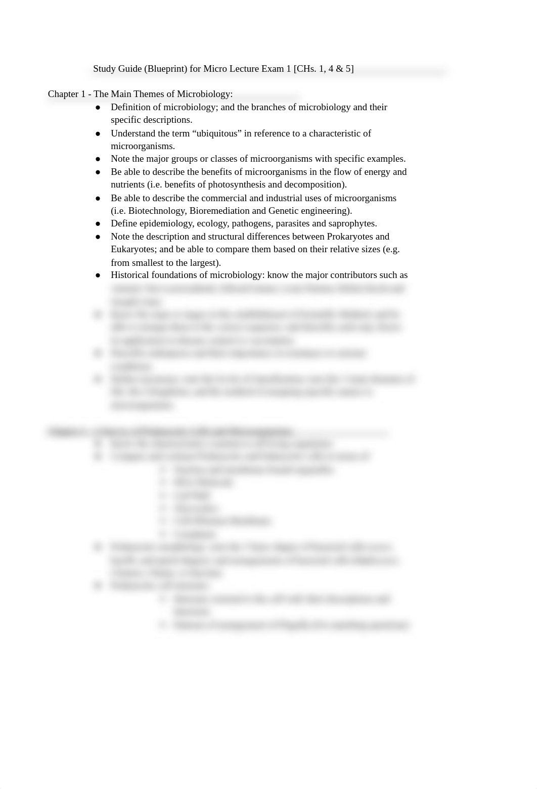 Study Guide (Blueprint) for Micro Lecture Exam 1 [CHs. 1, 4 & 5].docx_dkshp43piig_page1