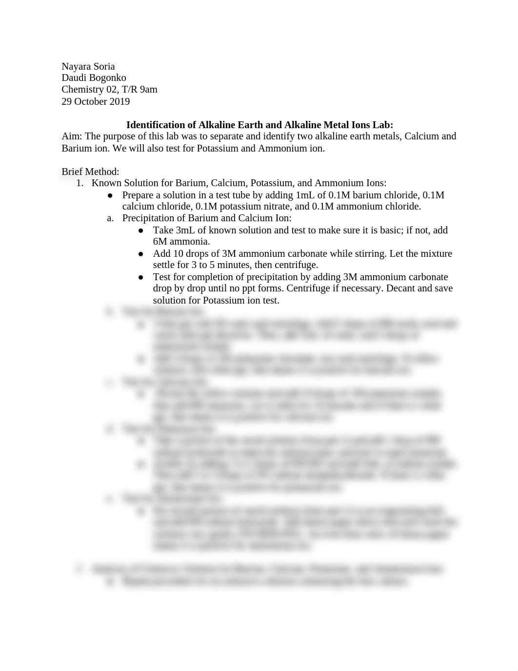 CHEM 02: Identification of Alkaline Earth and Alkaline Metal Ions Lab Aim and Brief_dksjgmapbsr_page1