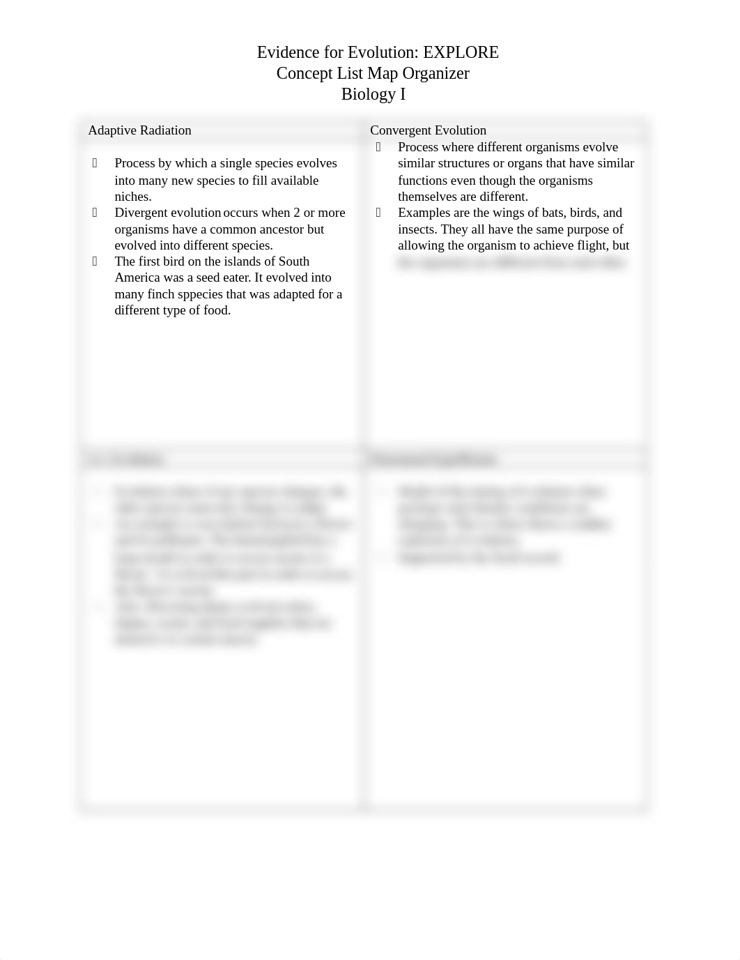 Evidence forEvolution Concept List Map Organizer.docx_dksp5jcsafn_page1