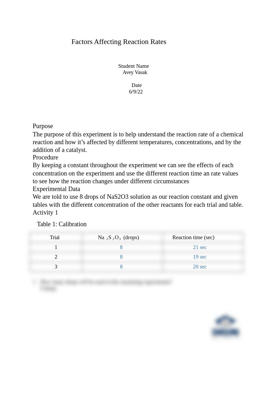 Factors Affecting Reaction Rates Lab.docx_dksteperwql_page1