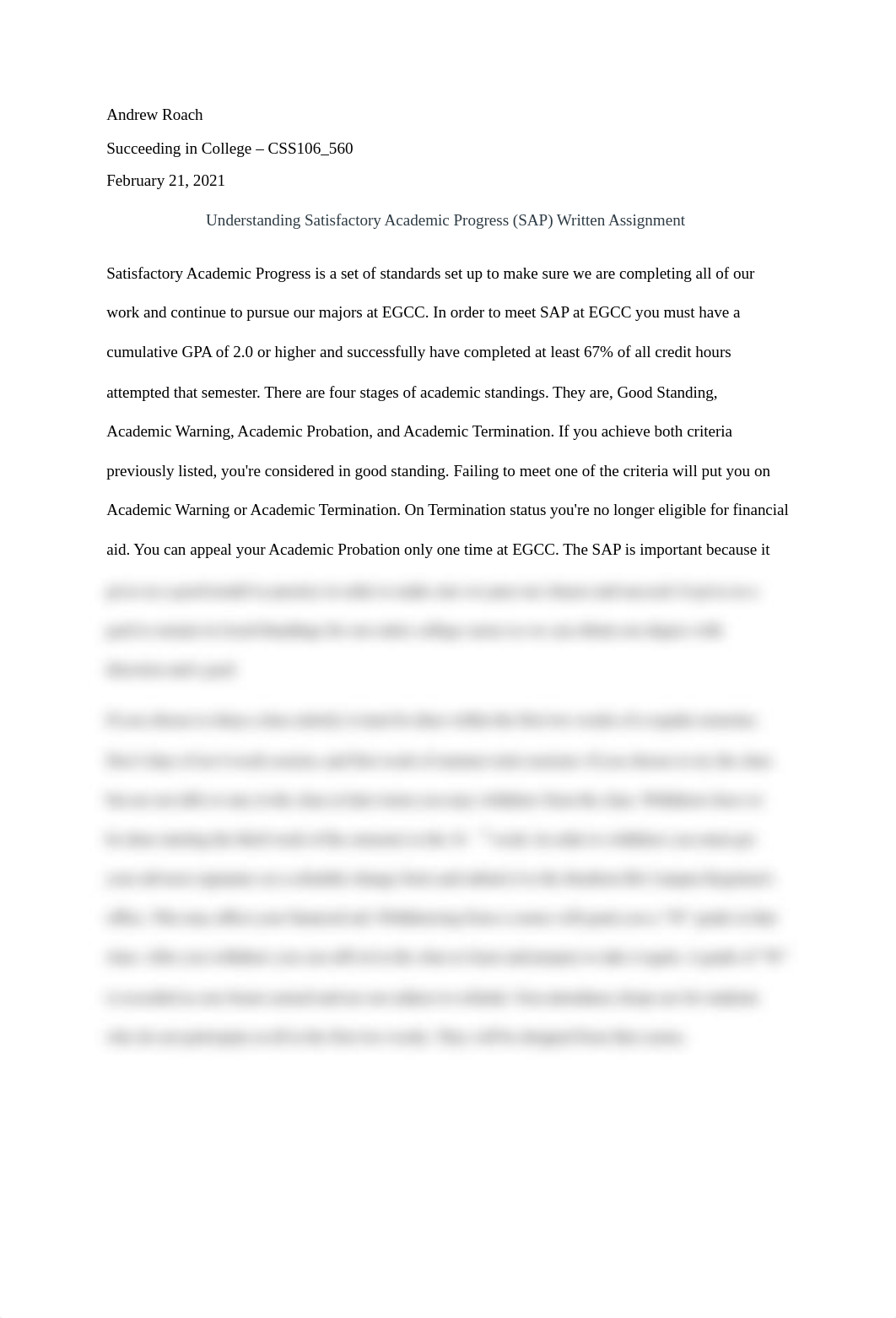 Understanding Satisfactory Academic Progress (SAP) Written Assignment _Andrew Roach.docx_dksxk11us5h_page1