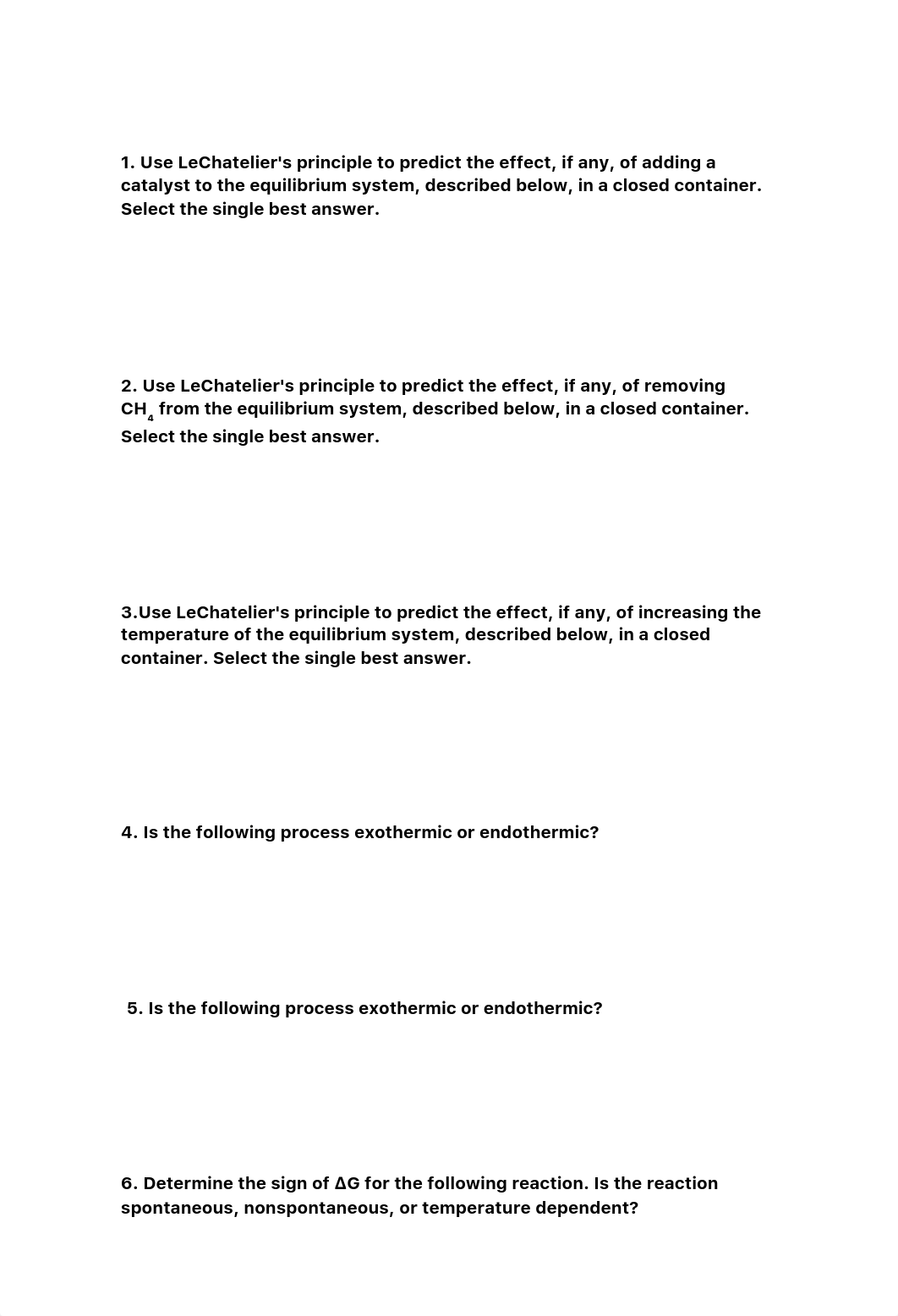 1. Use LeChatelier's principle to predict the effect, if any, of adding....pdf_dksxvfbotg6_page1