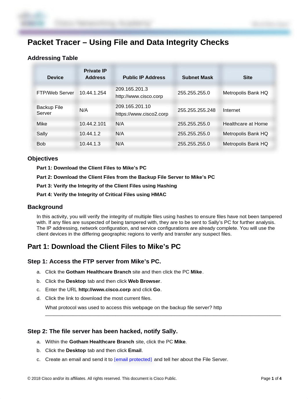 2.5.2.7 Packet Tracer - Using File and Data Integrity Checks.docx_dksy0558kzx_page1