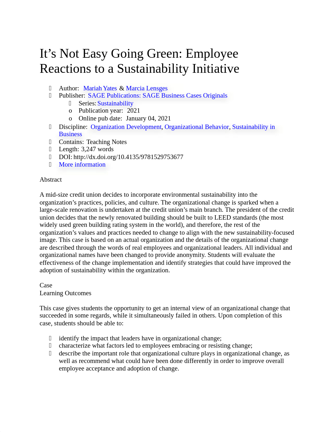 Culture and Change - It's Not Easy Going Green - Employee Reactions to a Sustainability Initiative.d_dkt4hhh766a_page1