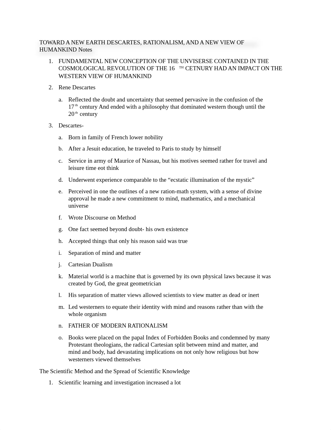 TOWARD A NEW EARTH DESCARTES, RATIONALISM, AND A NEW VIEW OF HUMANKIND Notes_dkt7plm4fnh_page1