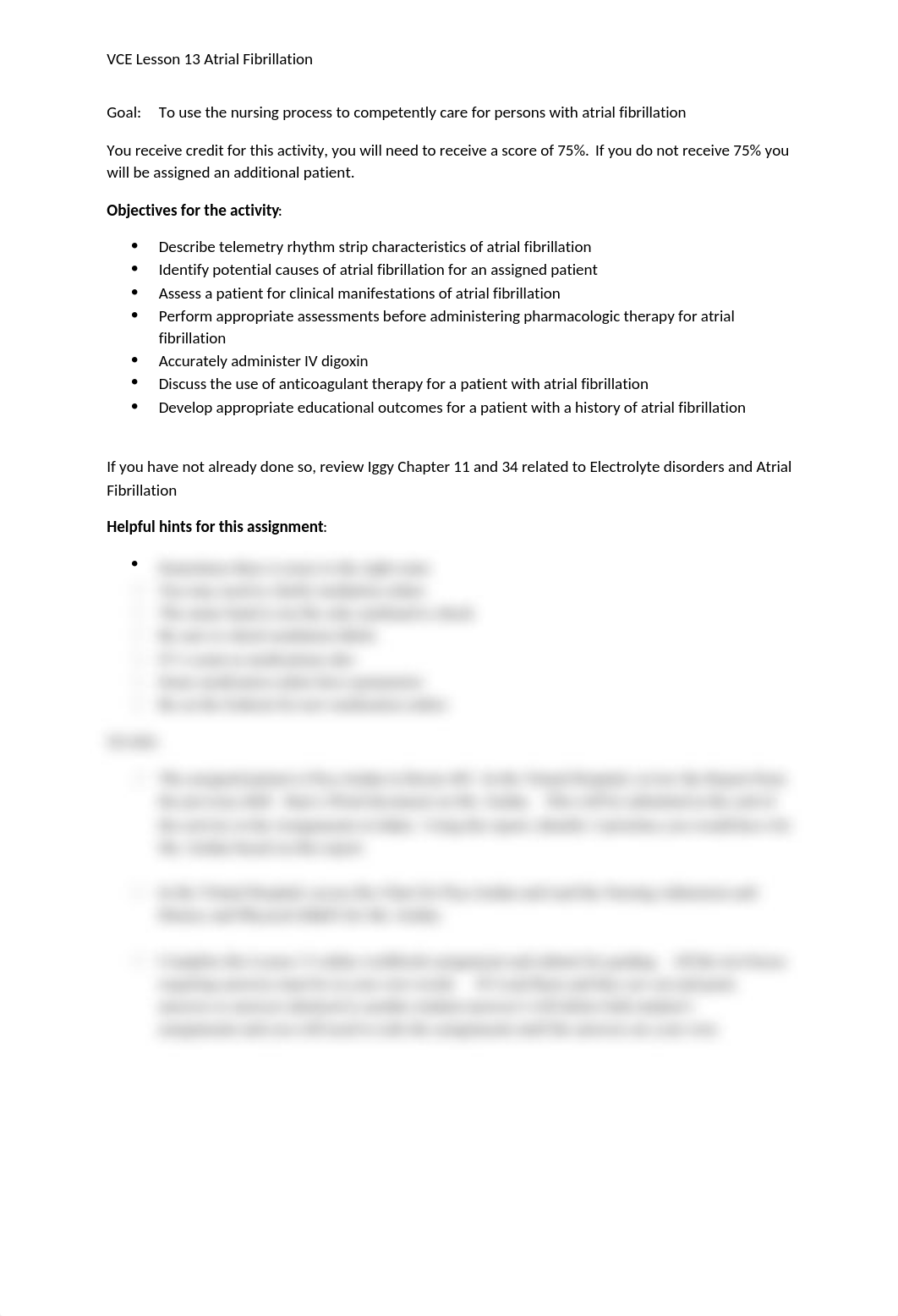 VCE Assignment 13 Atrial Fibrillation.docx_dkt8mv6fz8m_page1