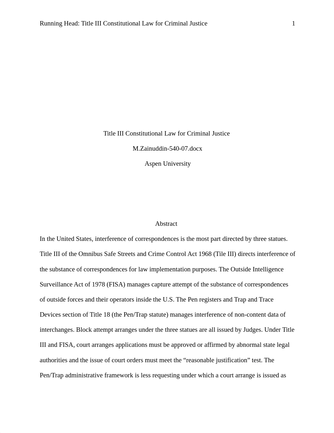 Title III Constitutional Law for Criminal Justice.docx_dkth6oiq4ok_page1