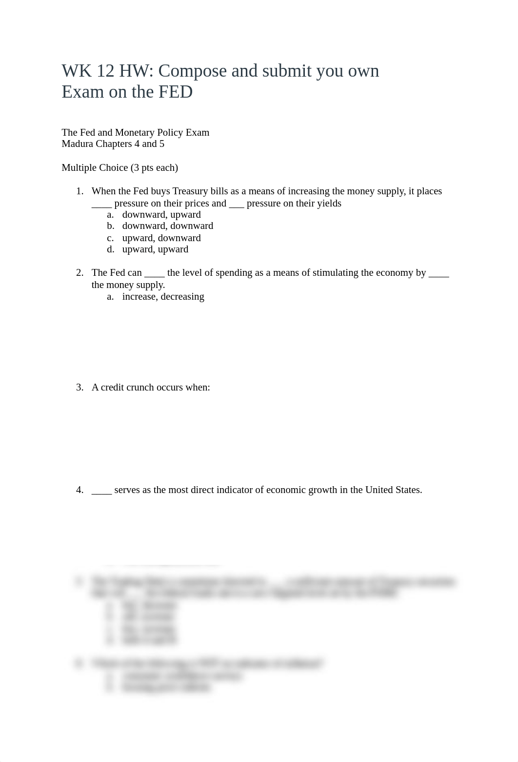 a WK 12 HW- Compose and submit you own Exam on the FED .docx_dktqi33vkr8_page1