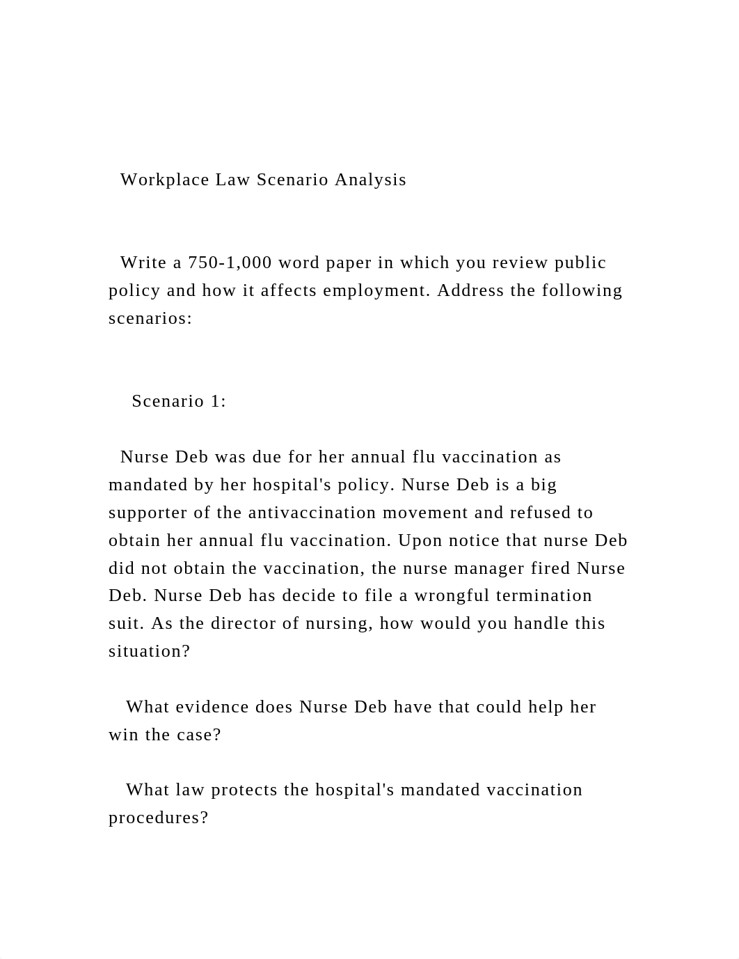 Workplace Law Scenario Analysis   Write a 750-1,000 word pa.docx_dktyrtqx36t_page2