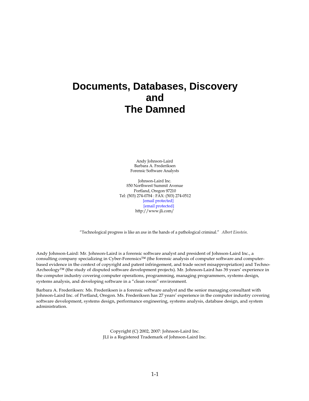 Documents Databases Discovery and The Damned (2007)_baf_.pdf_dkv7mjxjp4d_page1