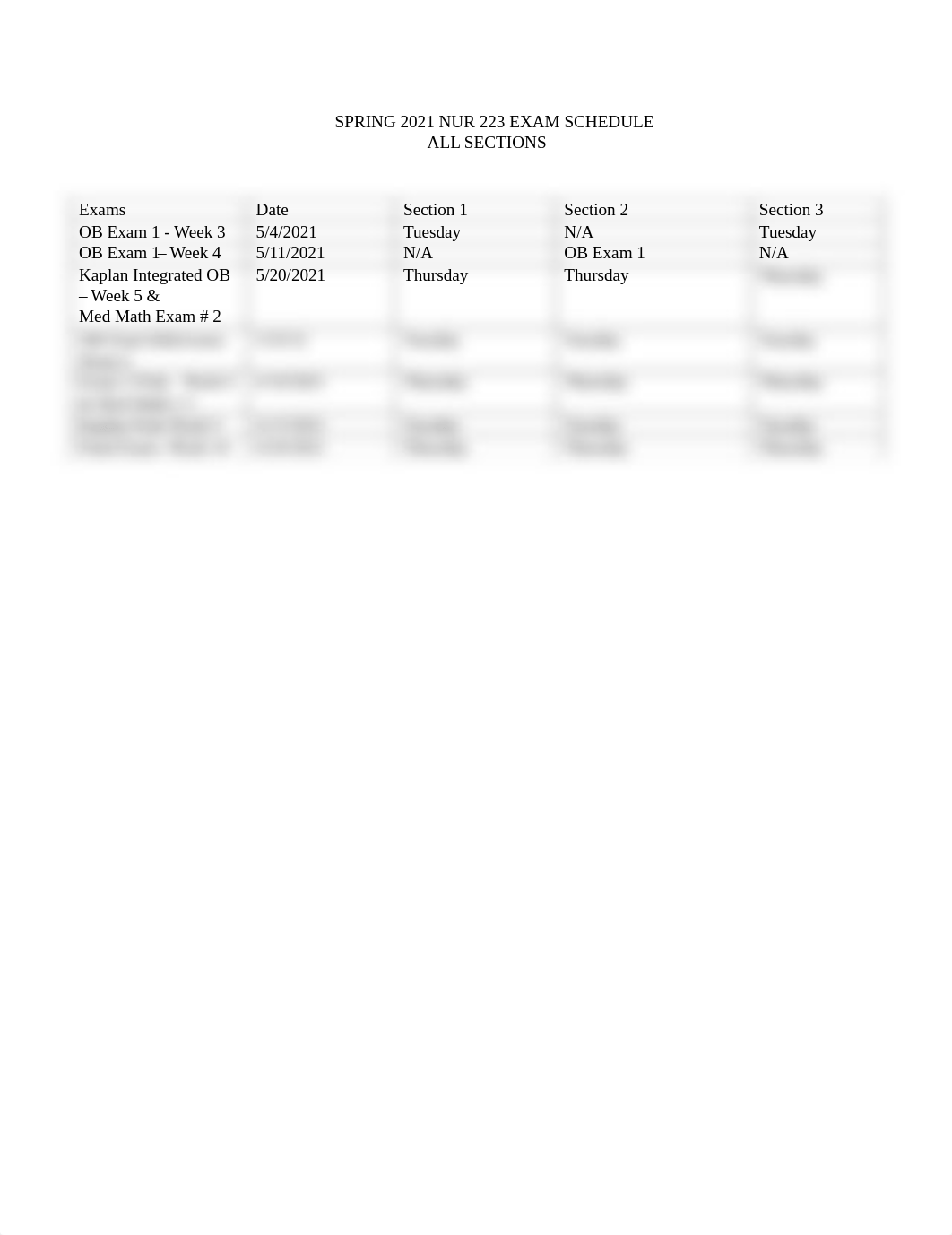 NUR 223 Exam schedule Spring 2021-2.pdf_dkvclmro9rw_page1