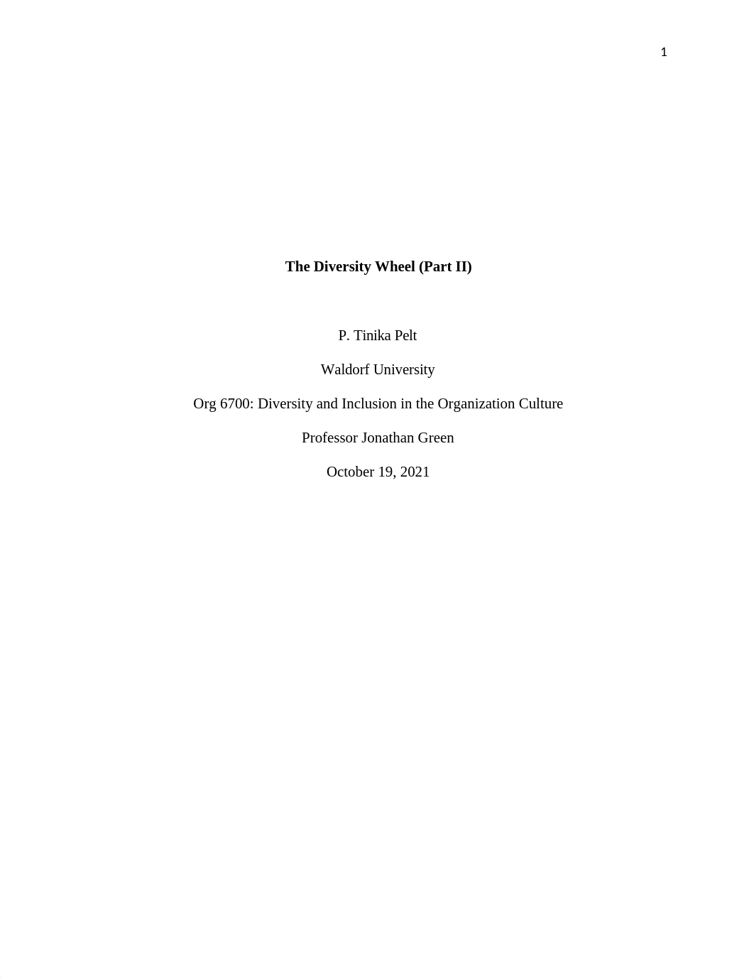 Unit VI Scholarly Activity - Part II - Diversity and Inclusion - P Tinika Pelt.docx_dkvwlxmmoa7_page1