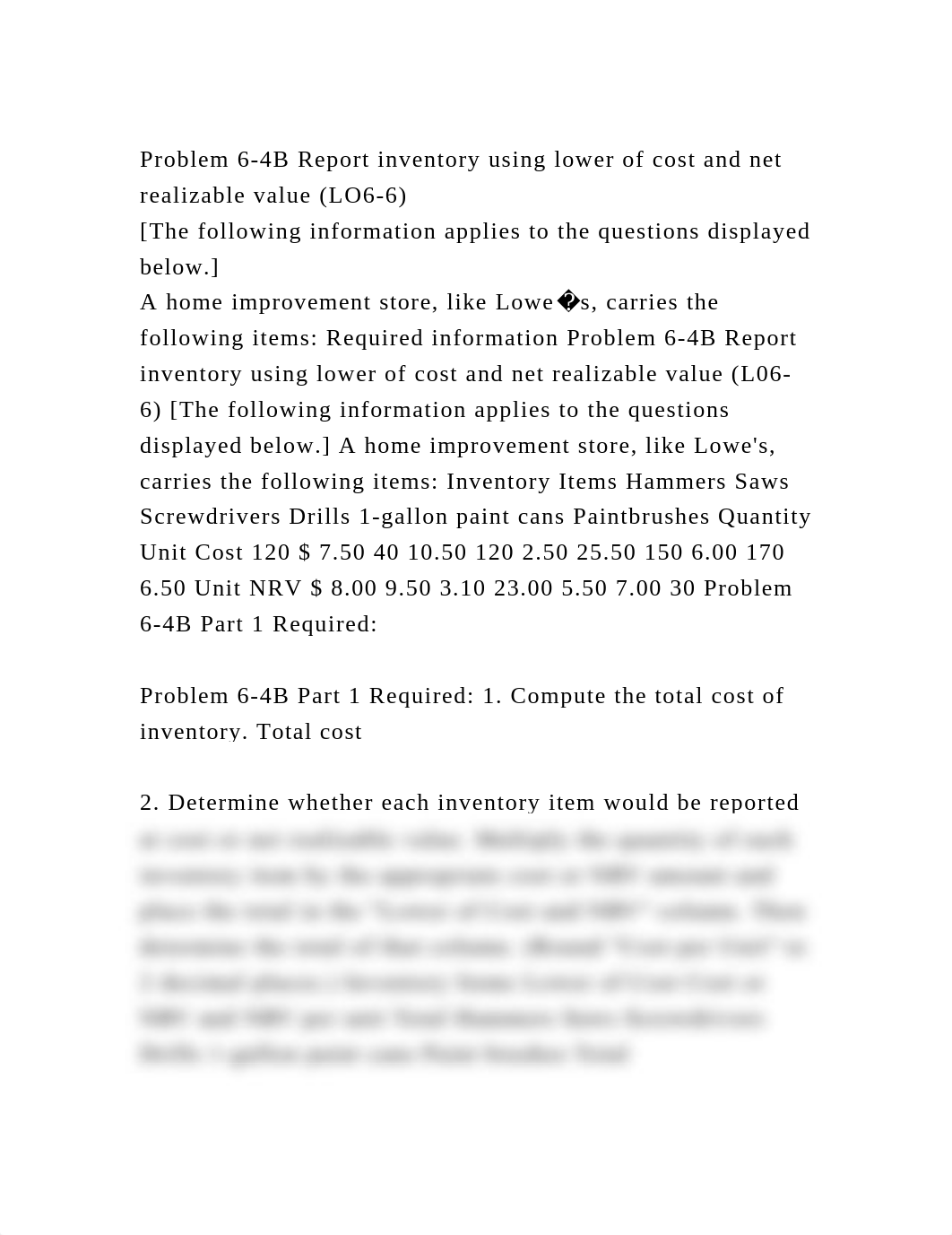 Problem 6-4B Report inventory using lower of cost and net realizable.docx_dkvwqbf60nv_page2