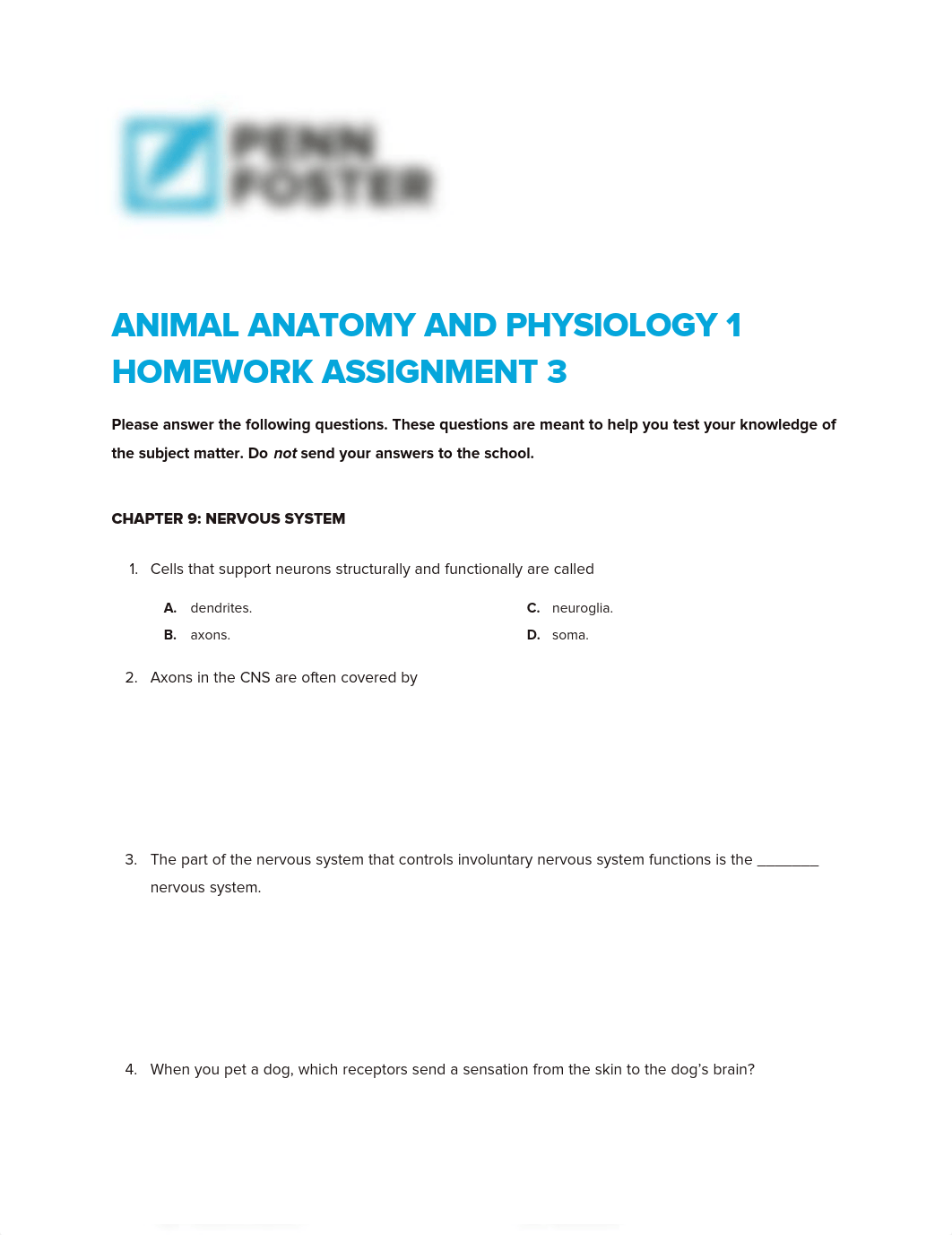 ANIMAL ANATOMY AND PHYSIOLOGY 1 HOMEWORK ASSIGNMENT 3_dkw289yq87v_page1