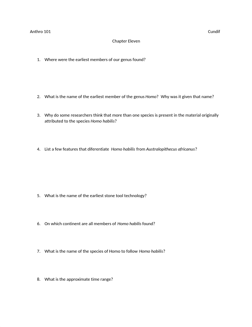 Ch 11 Genus Homo habilis and erectus worksheet.docx_dkwcof9tdei_page1