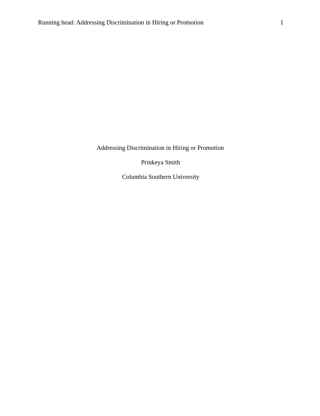 Unit II Discrimination in the Workplace Case Study BHR 3352-15Q-1B19-S1 Human Resource Management P._dkwd17dkai8_page1