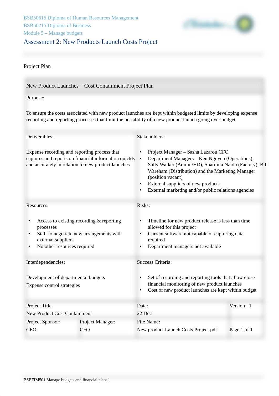 A2_DipHR_M5_A2 New Product Launch Costs Project (1).docx_dkwitd2j3sk_page1