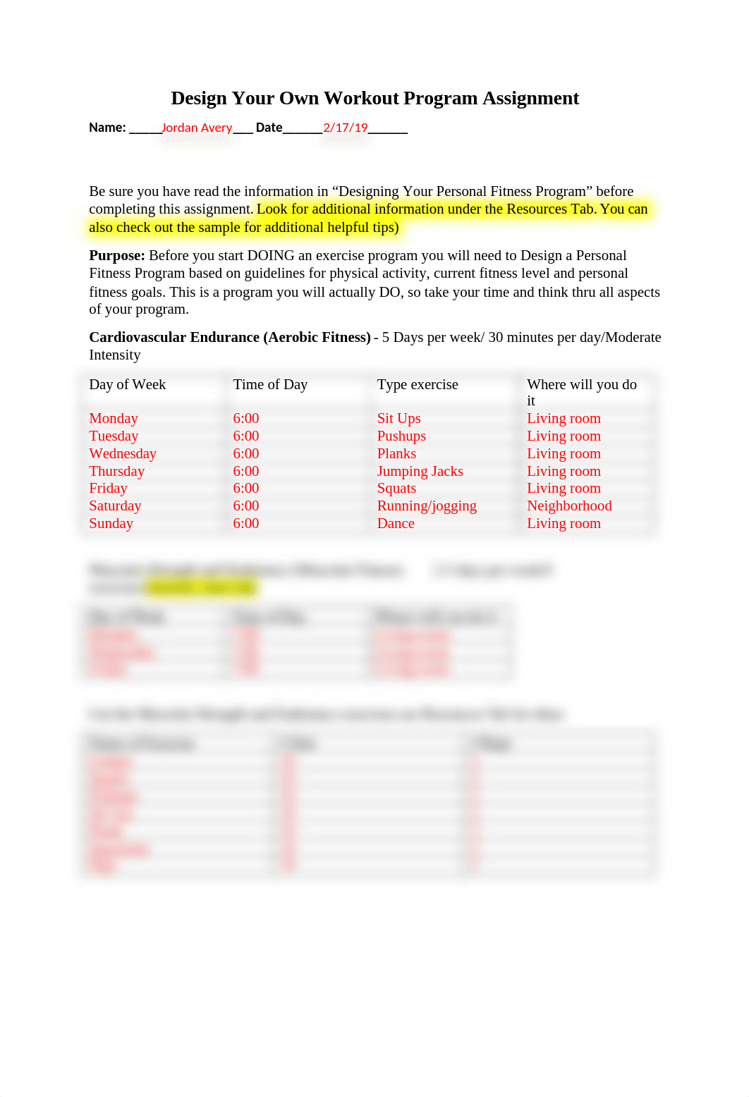Design Your Own Workout Program Lab JORDAN AVERY.docx_dkwp6p0y2vr_page1