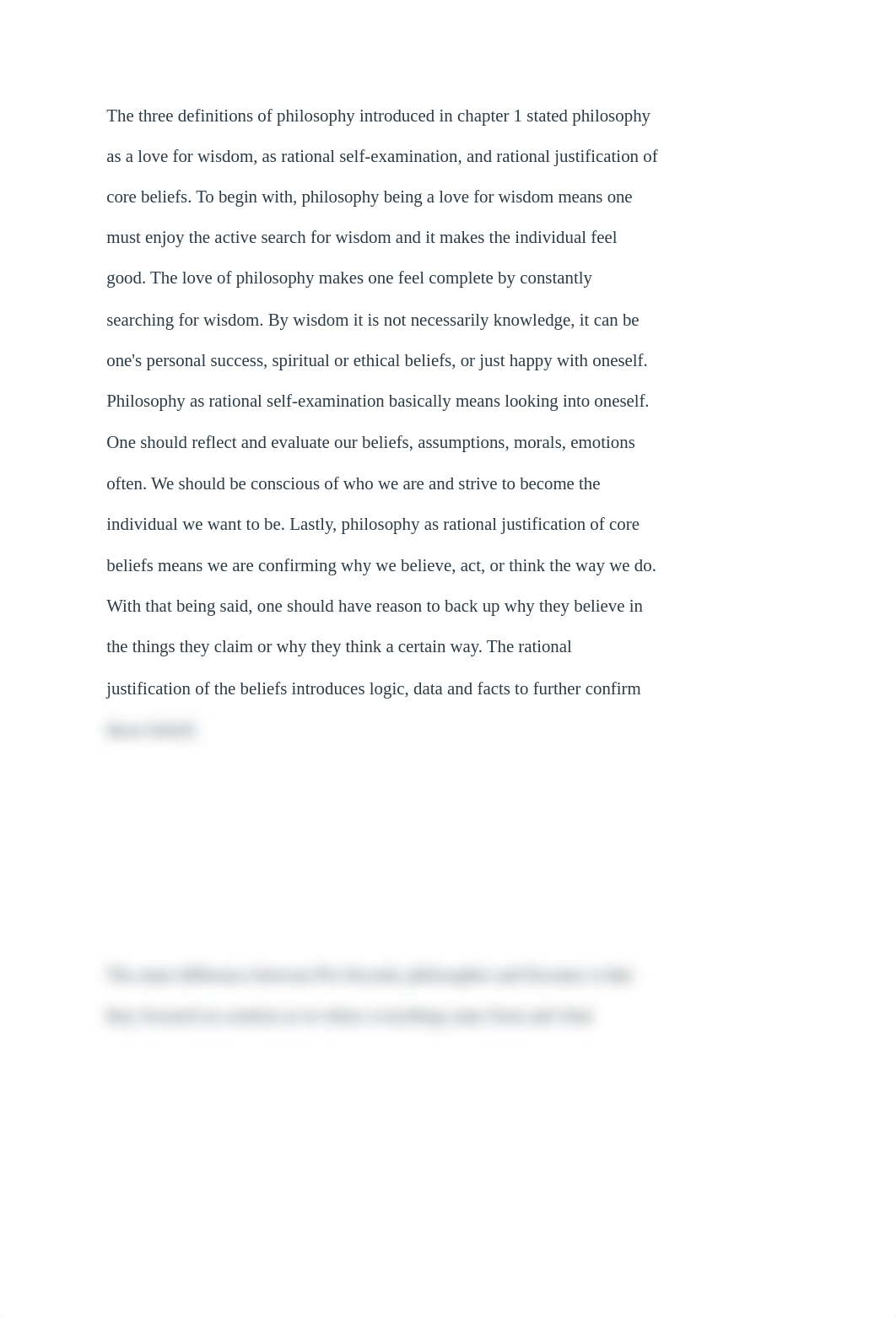 The three definitions of philosophy introduced in chapter 1 stated philosophy as a love for wisdom.d_dkwveb0063u_page1