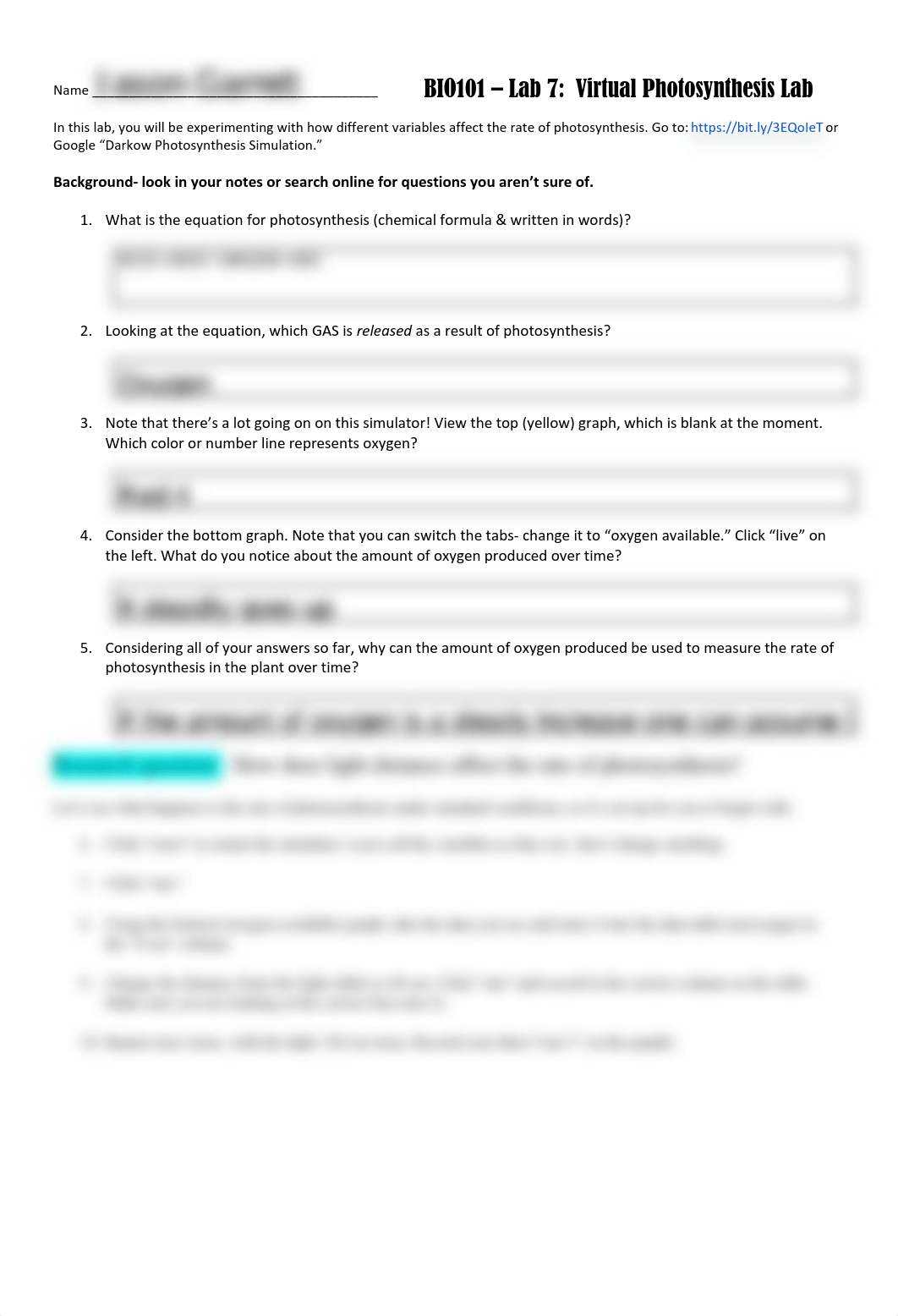 BIO101 Lab 7 Virtual Photosynthesis Lab - NEW sp22 - Fillable.pdf_dkwxuxt7fti_page1