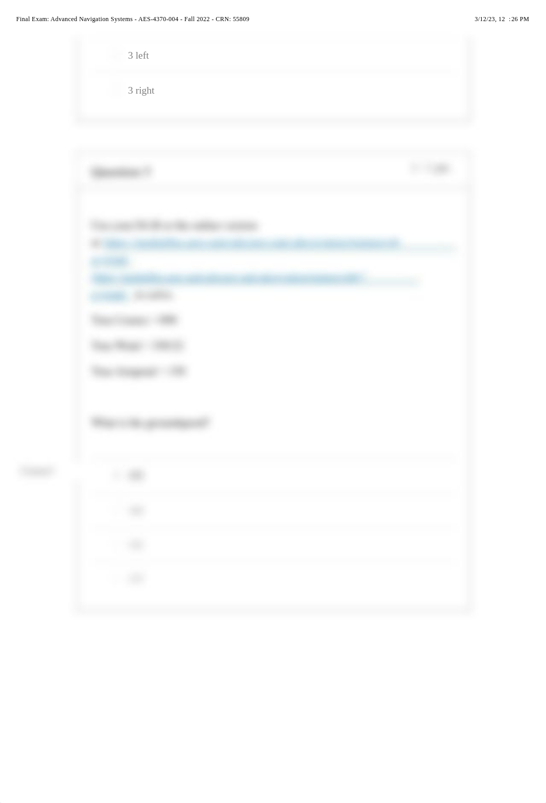 Final Exam: Advanced Navigation Systems - AES-4370-004 - Fall 2022 - CRN: 55809.pdf_dkxegudq5vu_page4