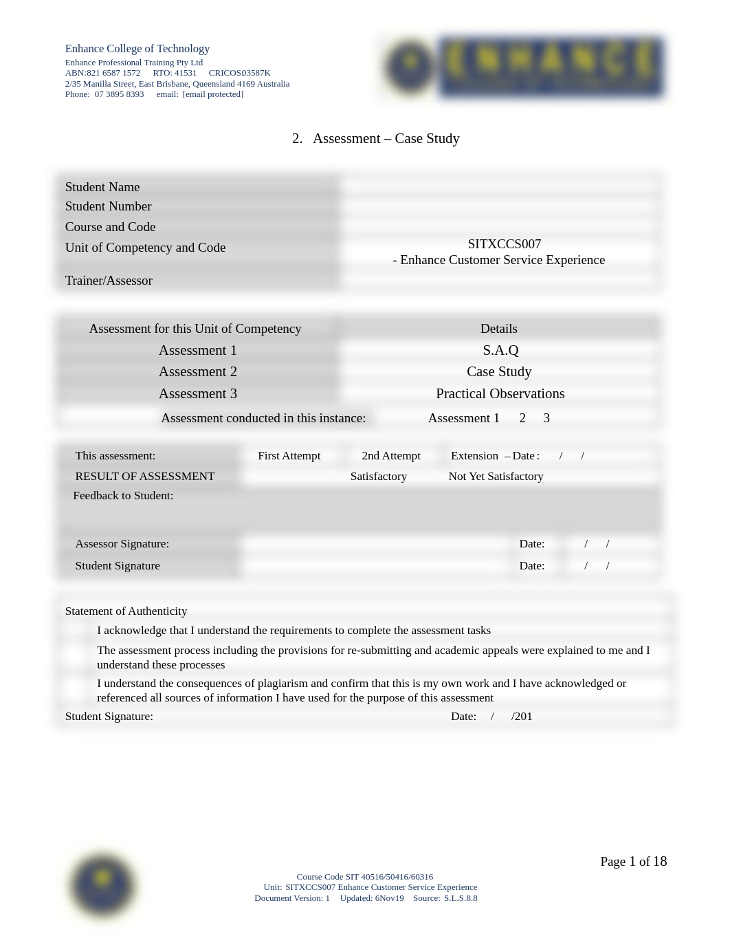 2-  Case Study- SITXCCS007.docx_dkxyj6wmuam_page1