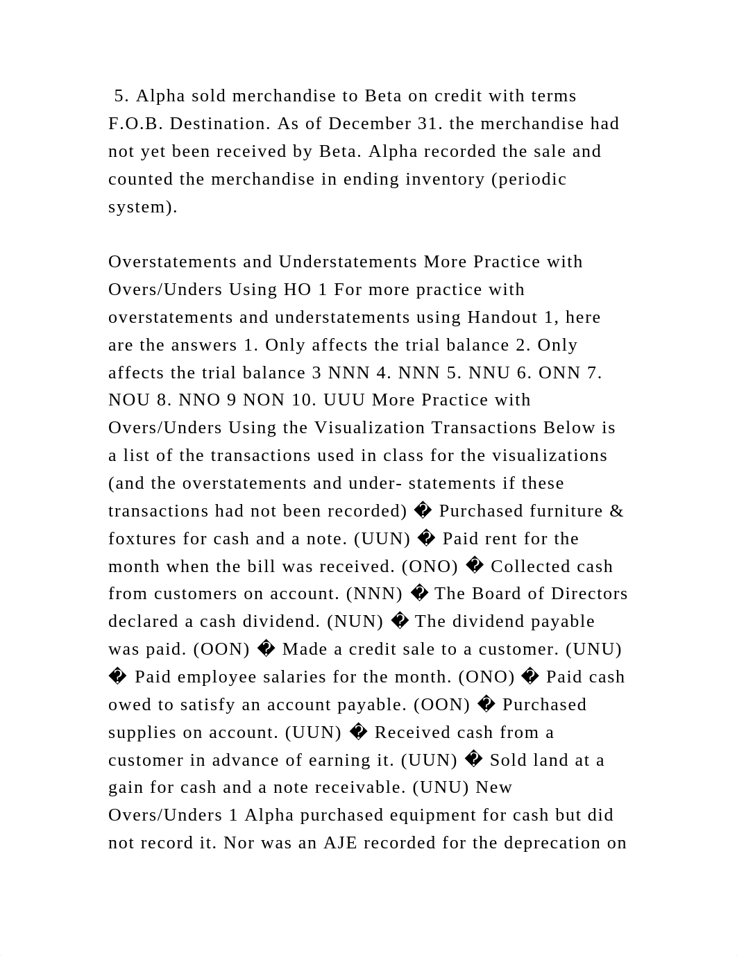 5. Alpha sold merchandise to Beta on credit with terms F.O.B. Destina.docx_dkz0x9jmc5e_page2