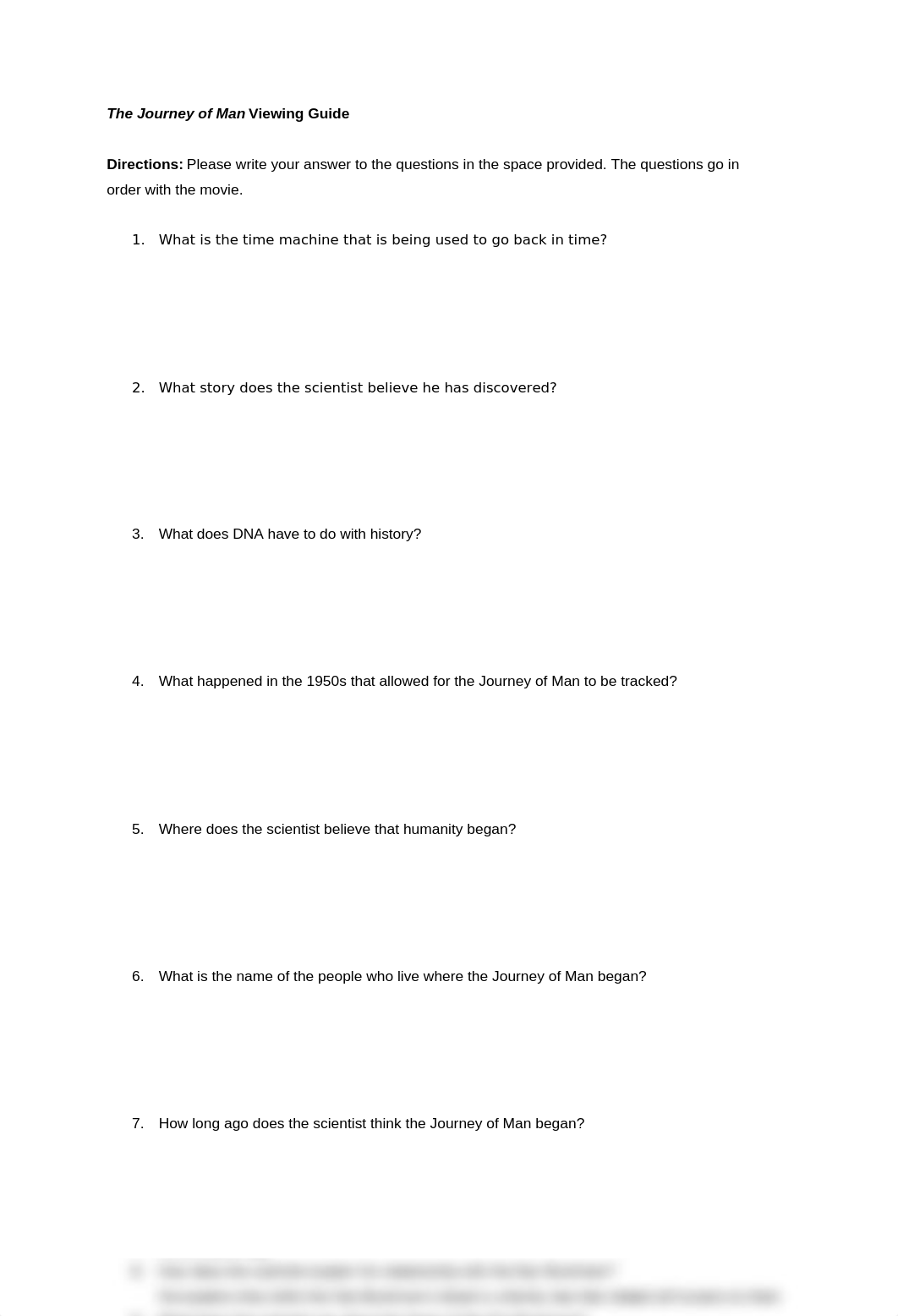 The Journey of Man Video Questions 2.docx_dkz1k4726nd_page1