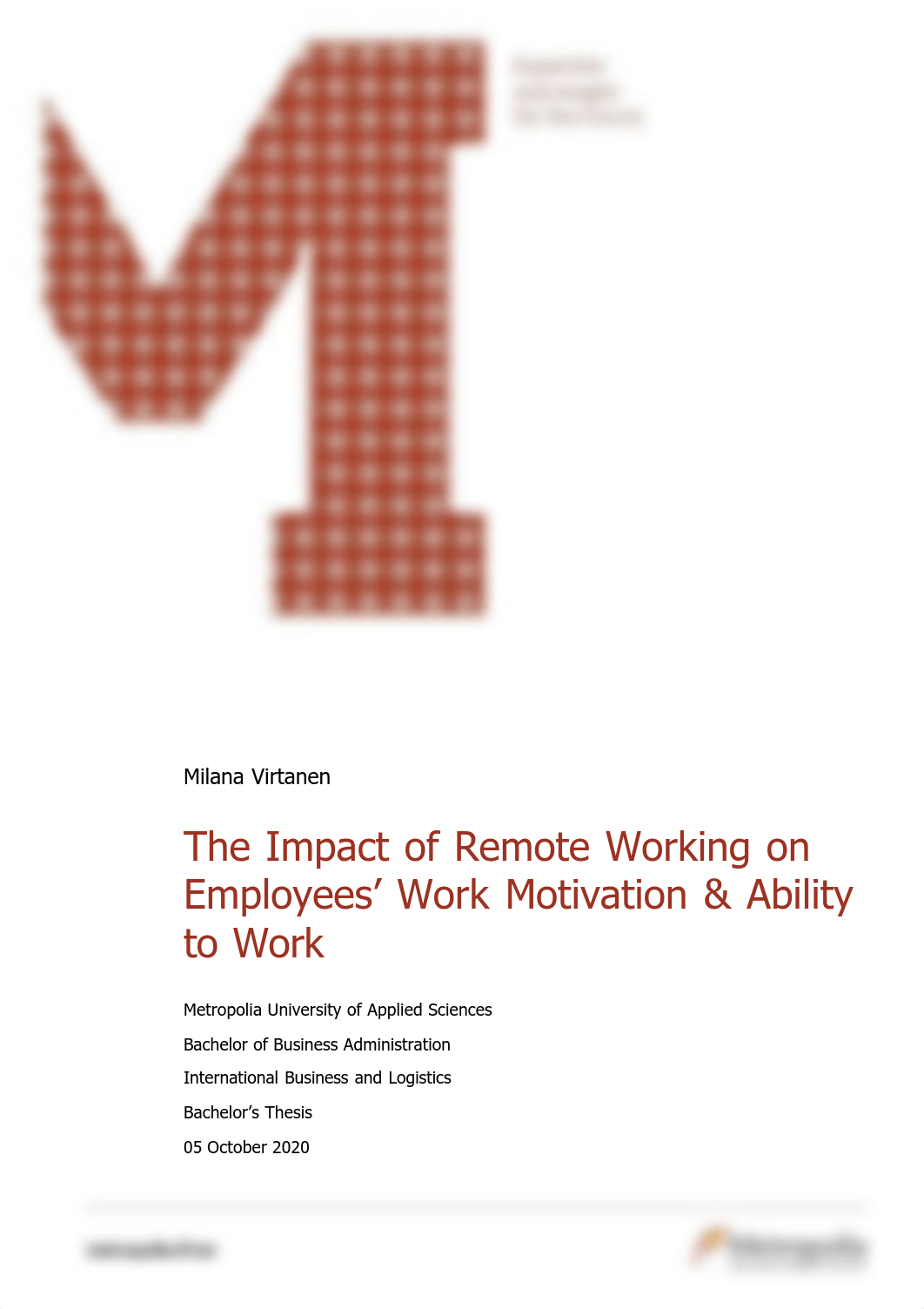 The Impact of Remote Working on Employees' Work Motivation & Ability to Work_Bachelor's Thesis_Milan_dkz8ip4nj7b_page1