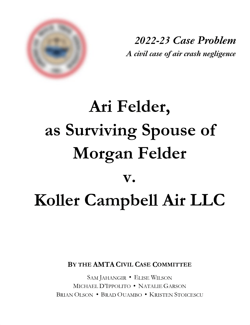 secure-22-23 Felder v. Koller Campbell Air (2022.12.12 December Case Changes) (1).pdf_dkzhoazojge_page1