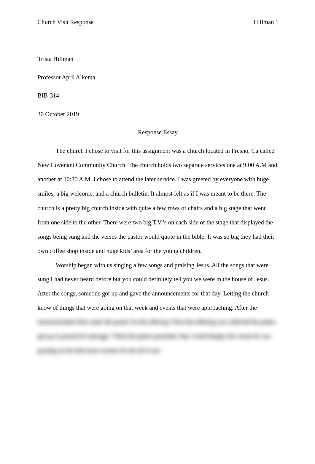 church visit response essay.docx_dkznhl92xsu_page1