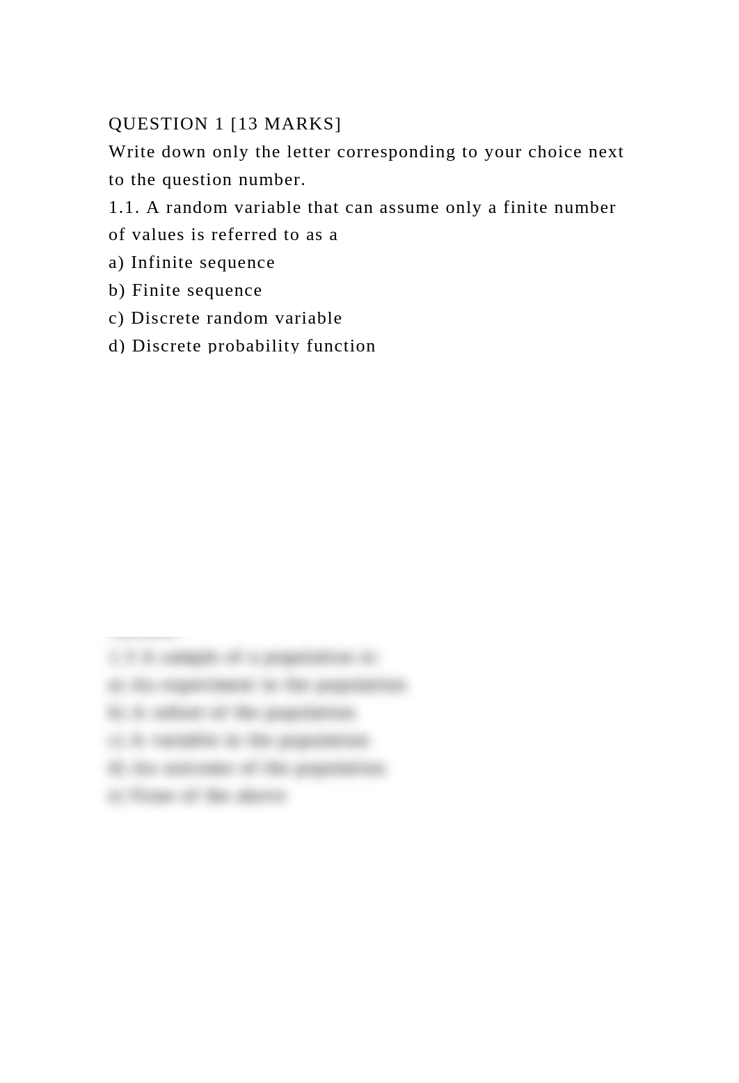 QUESTION 1 [13 MARKS]Write down only the letter corresponding to y.docx_dkzurduecr6_page2