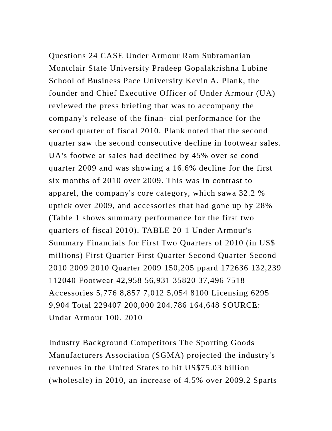 Questions 24 CASE Under Armour Ram Subramanian Montclair State Unive.docx_dkzuvuf2265_page2