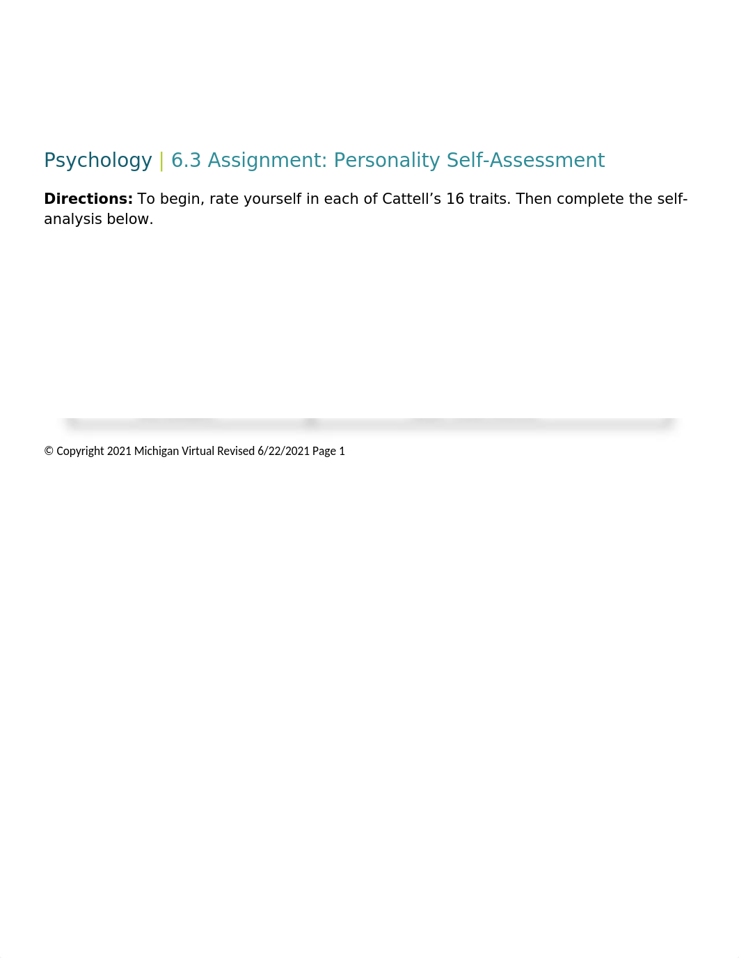 6.3 Assignment Personality Self-Assessment .docx_dkzx6r03dlh_page1