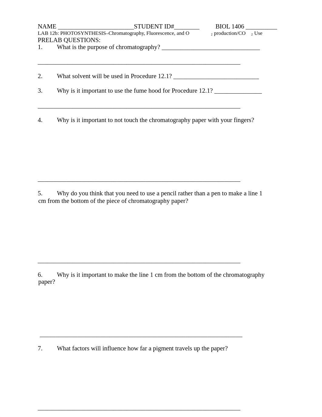 BIOL 1406 LAB 12b Photosynthesis  - Chromatography, Fluorescence and Oxygen Production.docx_dkzxoqt9xr7_page1