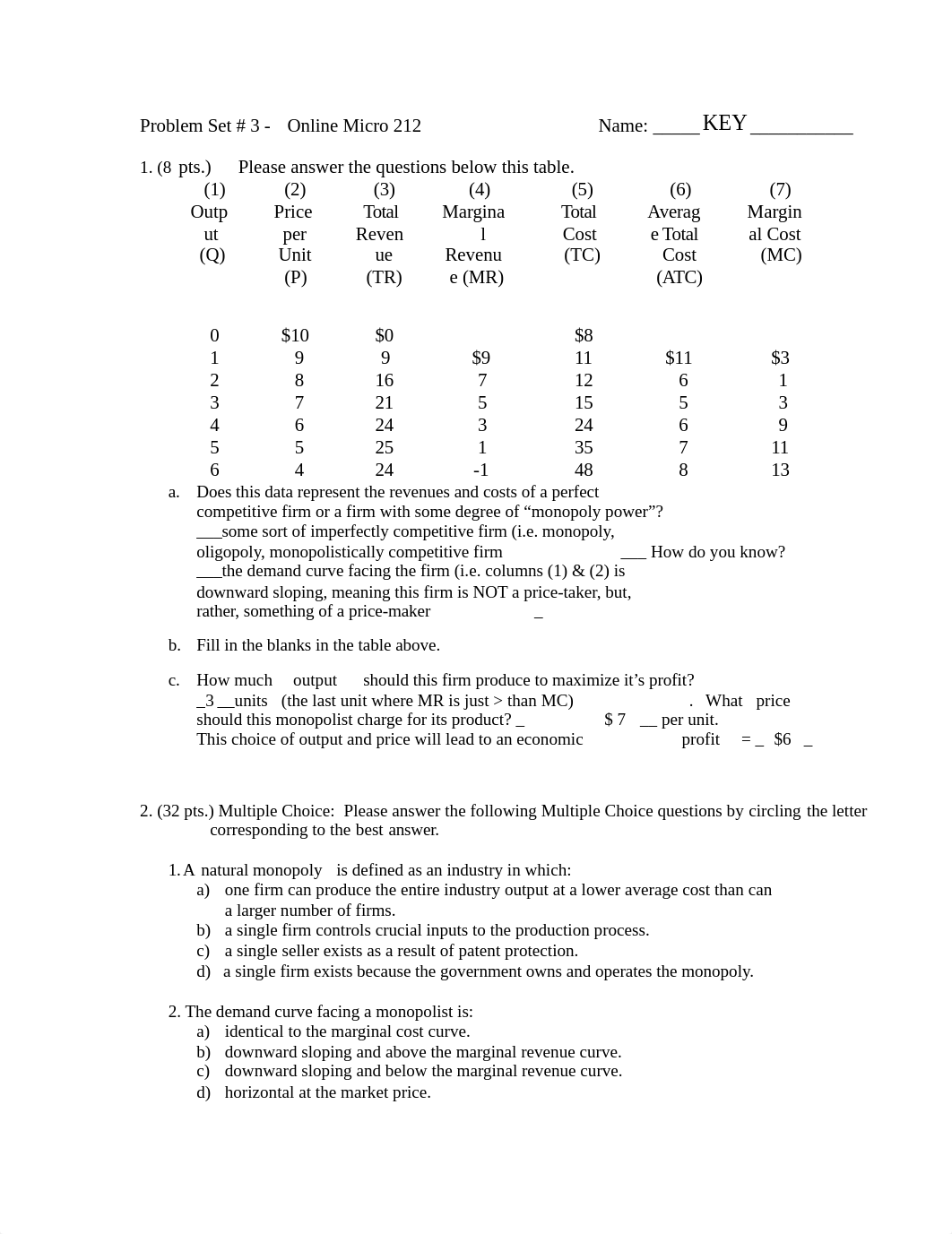 Problem Set #3 -- SUMMER CLASSES ONLY --  Online 212 -- ANSWER KE Y.doc_dl01b2909oc_page1