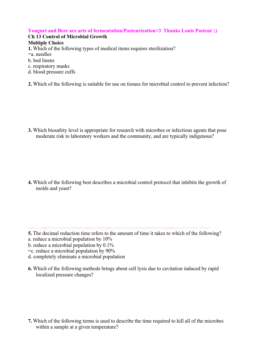 Test 2 review questions Ch 13 Control of Microbial Growth PDF.pdf_dl0bcq3jh5u_page1