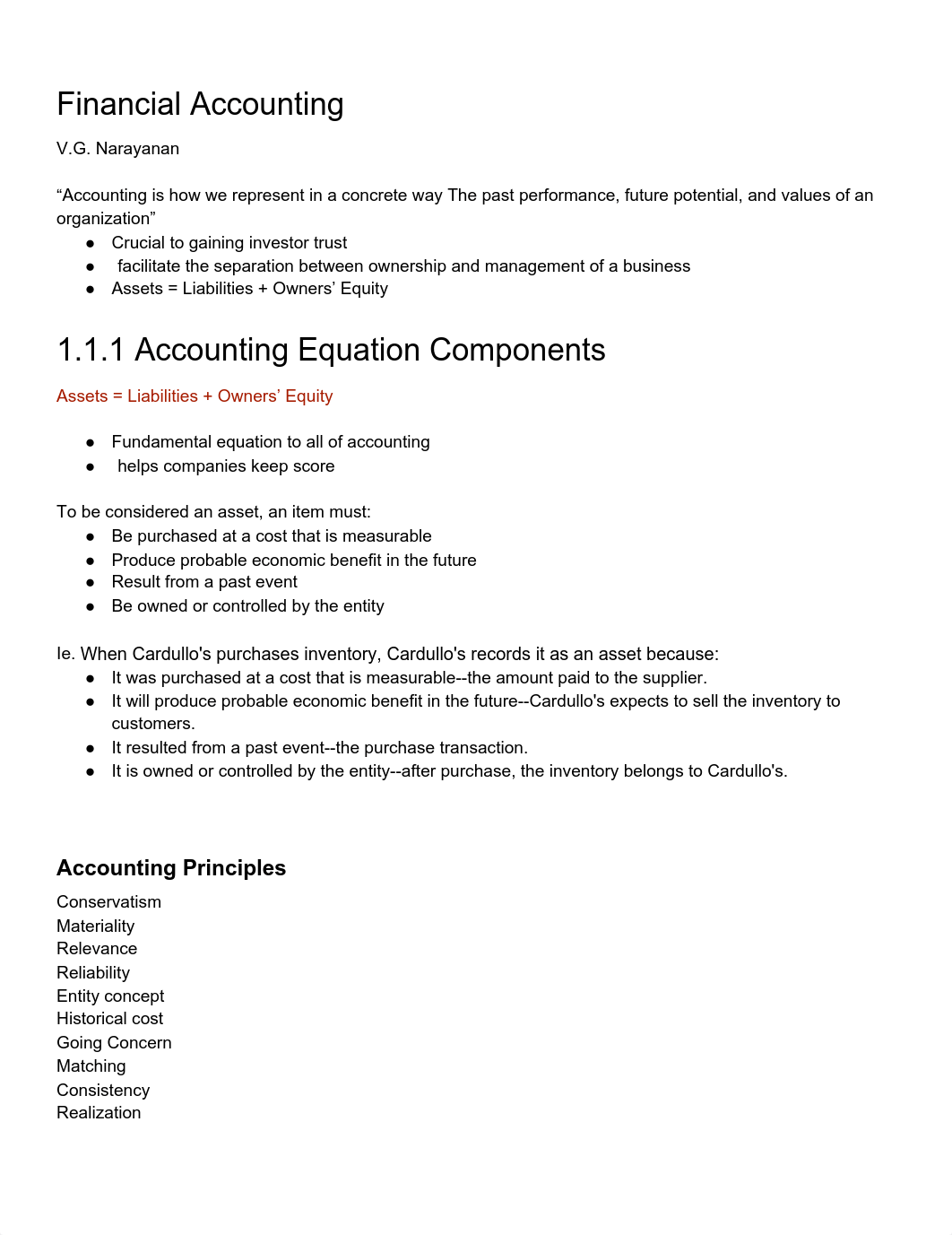 HBS CORe Financial Accounting Notes, Lessons 1 - Accounting Equation.pdf_dl18mo06oa7_page1