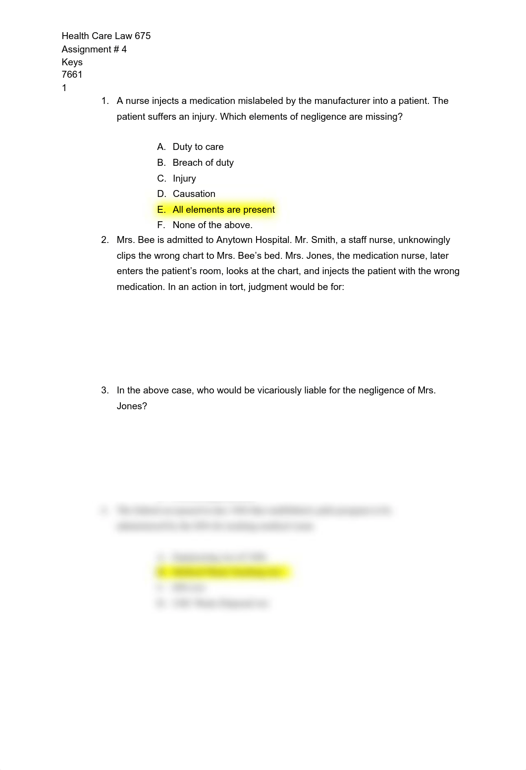 Health Care Law 675, Assignment # 4, Keys, 7661.pdf_dl19k5szgvp_page1