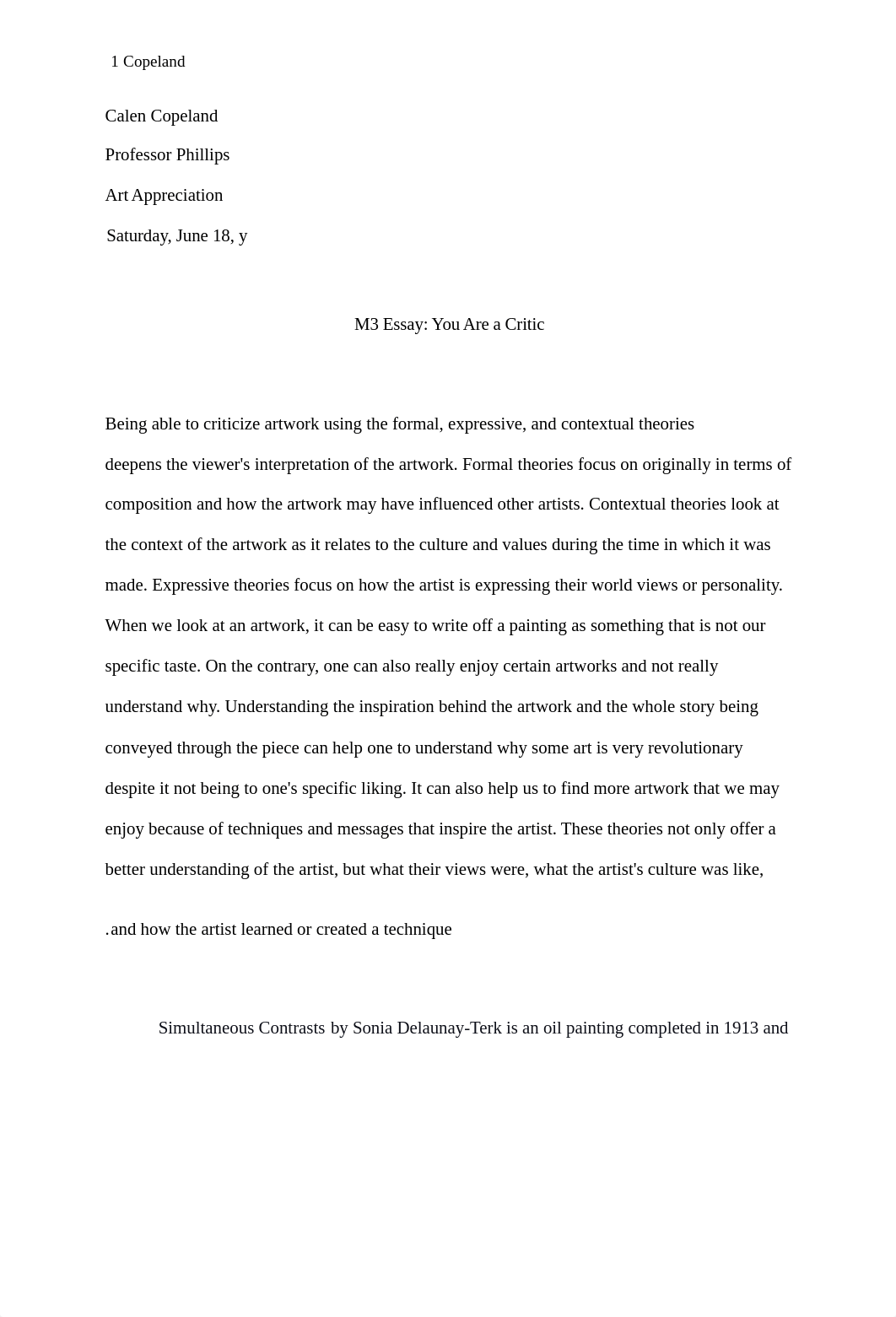 M3 Essay: You Are a Critic  .docx_dl1y1senkce_page1