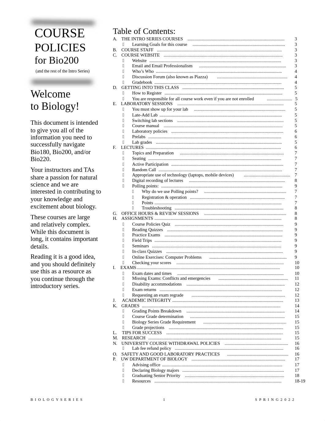 Spring 2022 Bio 200 Course Policy Document.pdf_dl2215l4p9a_page1