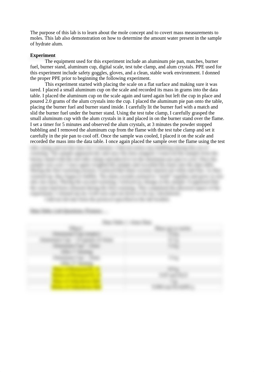 Lab 7, Mole Concept, Chemical Formula of a Hydrate.docx_dl2e6go4iwx_page1