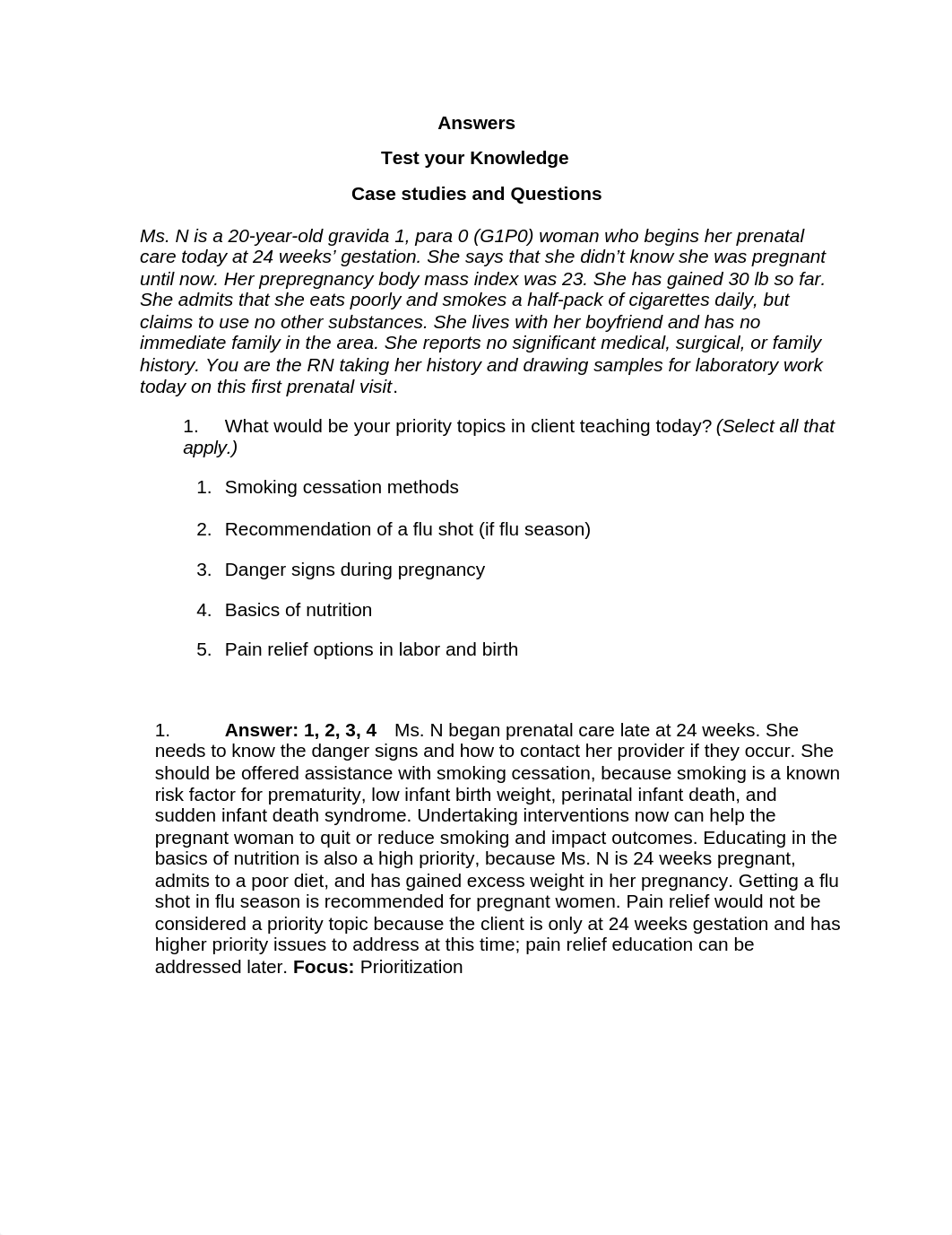 Answers Test your Knowledge OB practice questions.docx_dl35ajf8dh8_page1