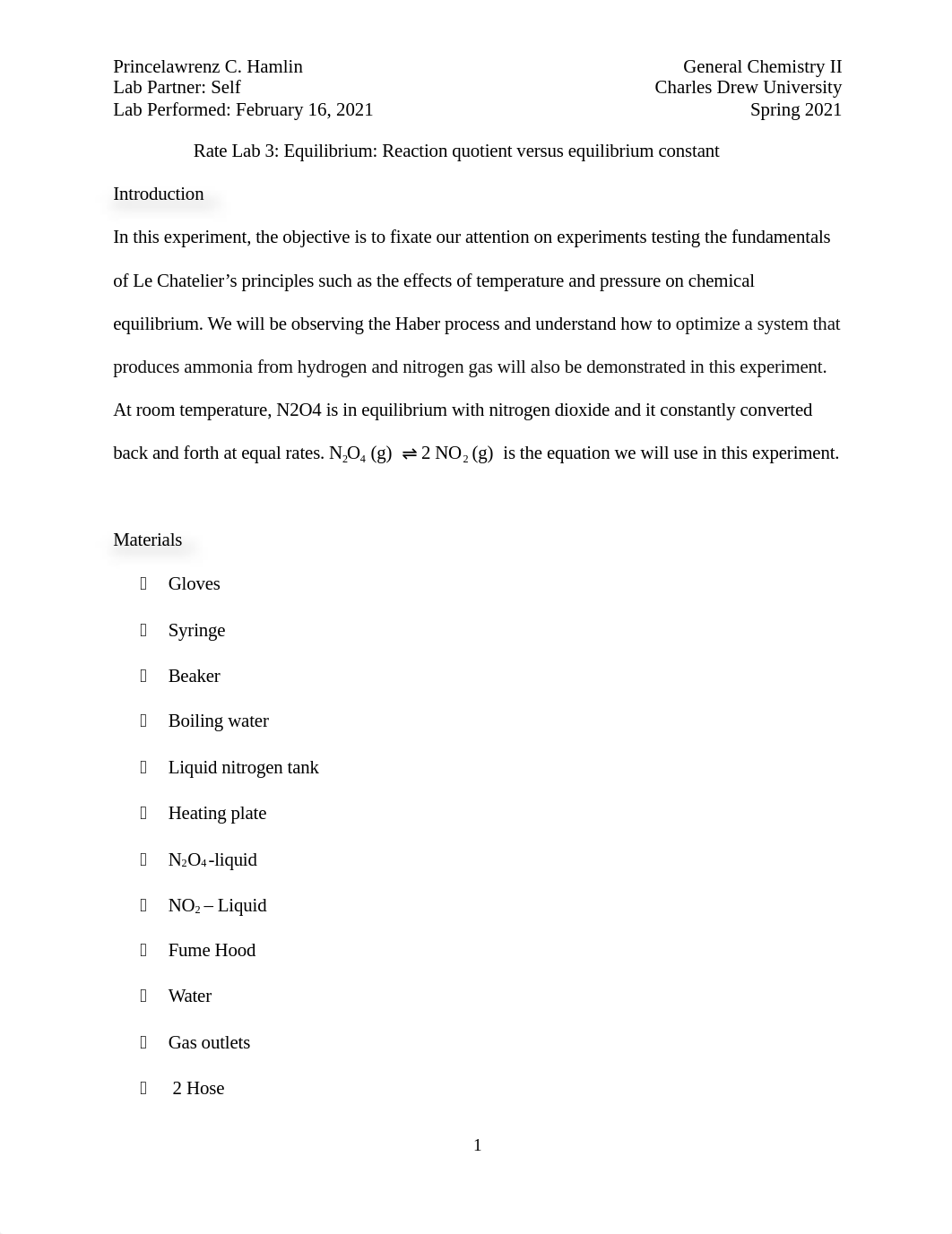 Chem Lab 3 Equilibrium Reaction quotient versus equilibrium constant.pdf_dl3fd2o0j76_page1