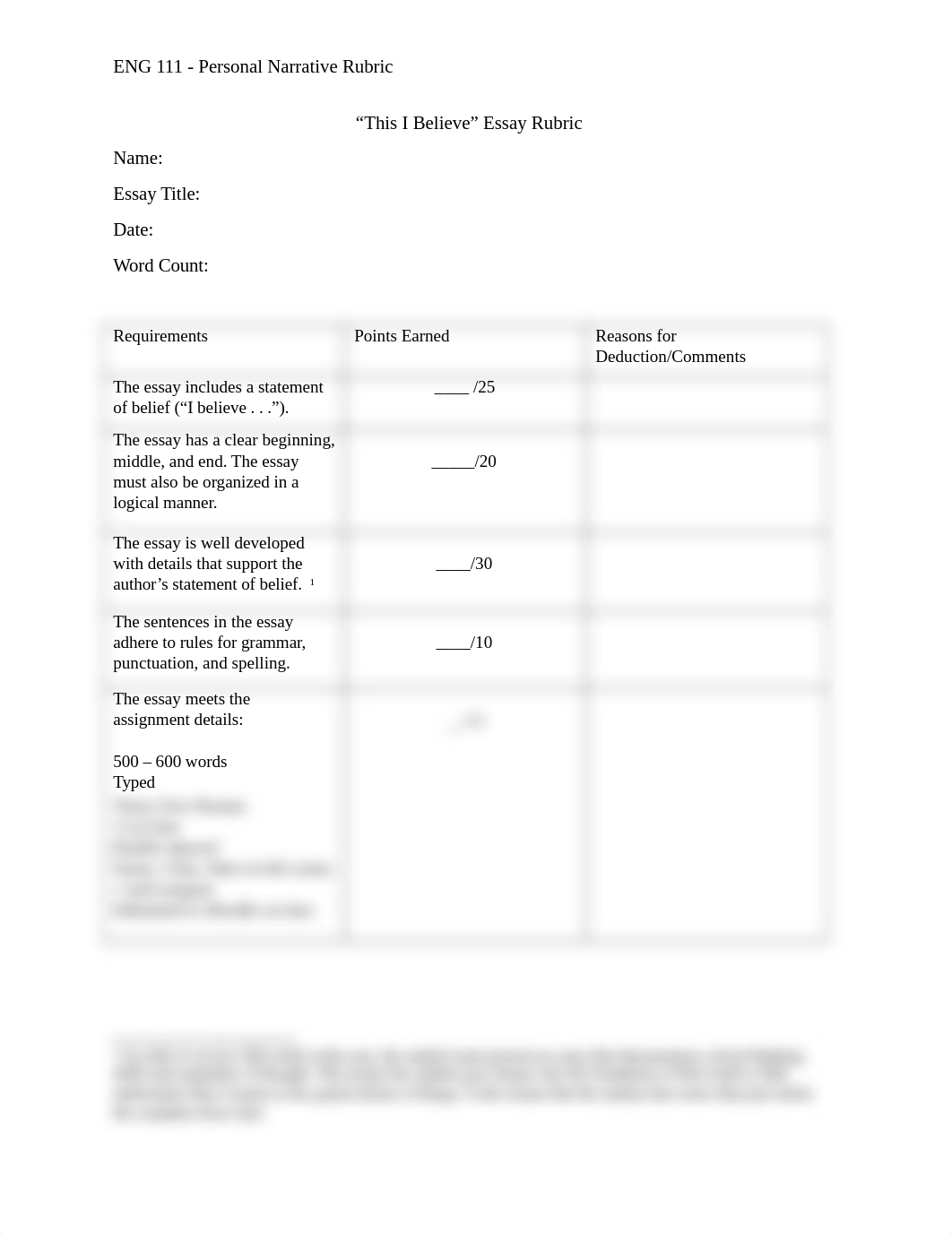 ENG 111 - This I Believe - Rubric.docx_dl3zmxc33oe_page1