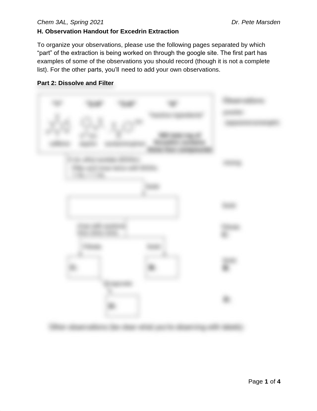 H. Observations Handout - Excedrin Extraction (Chem 3AL - Spring 2021).pdf_dl4gu5b50pv_page1