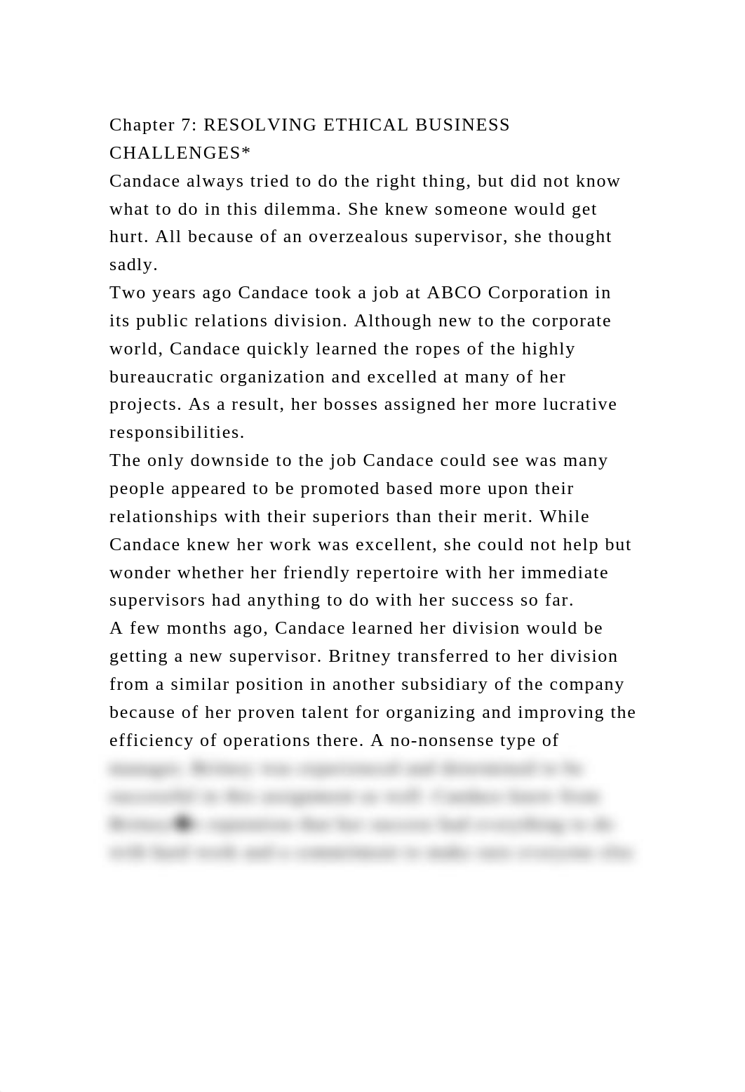 Chapter 7 RESOLVING ETHICAL BUSINESS CHALLENGESCandace always tr.docx_dl4nbq5pv1i_page2