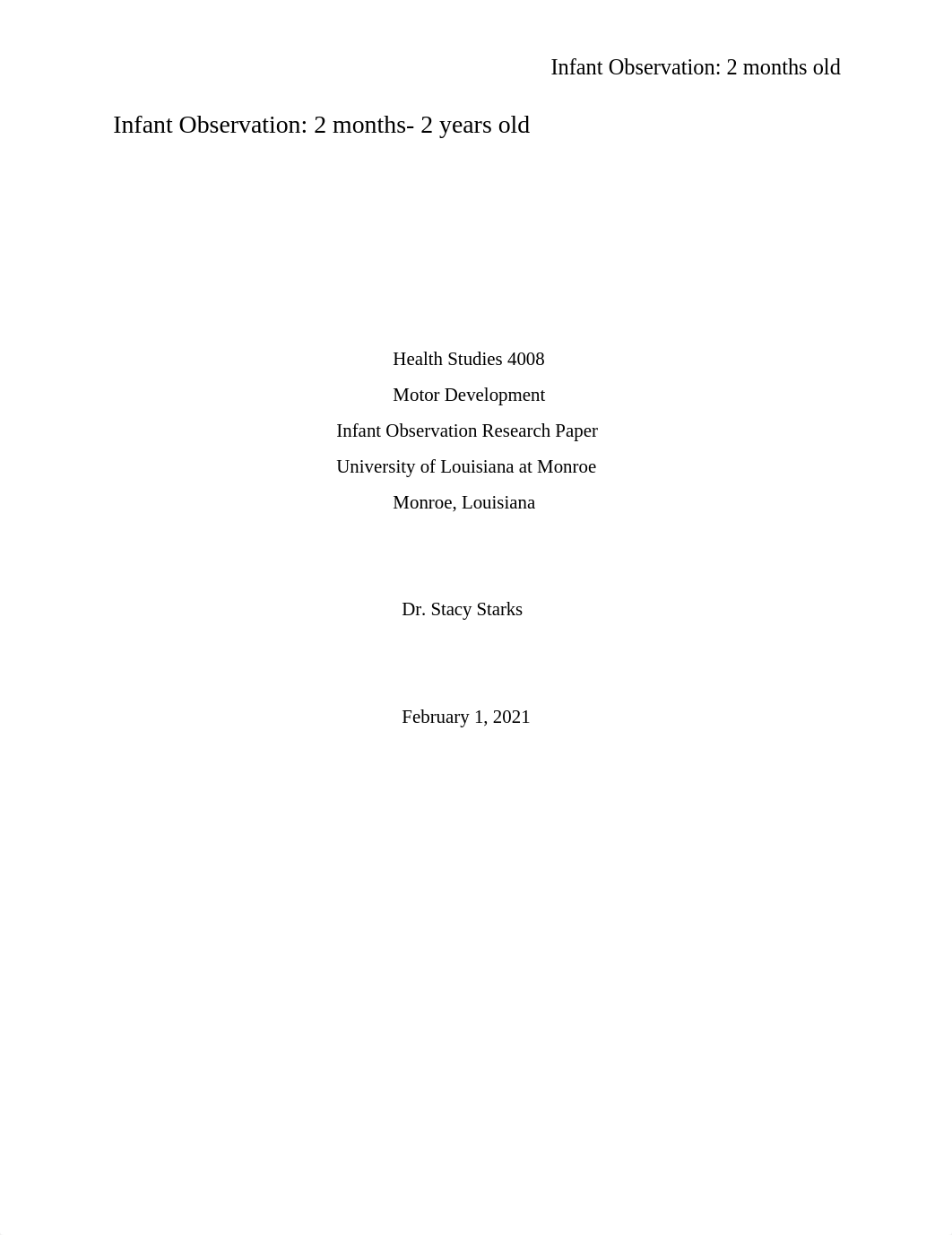 HLST 4008- Motor Development- Infant Observation 2 months- 2 years.docx_dl4rq34hq1b_page1